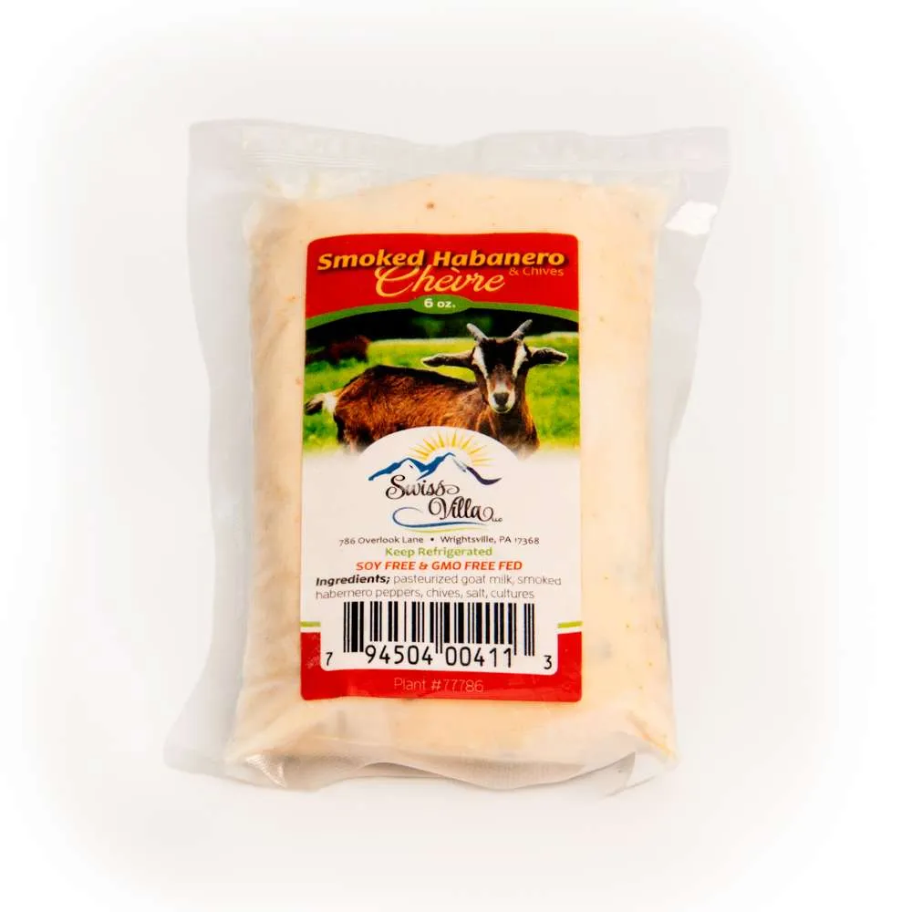 Smoked Habanero Chevre | From Grass and Grain Fed Goat Milk | 6 oz