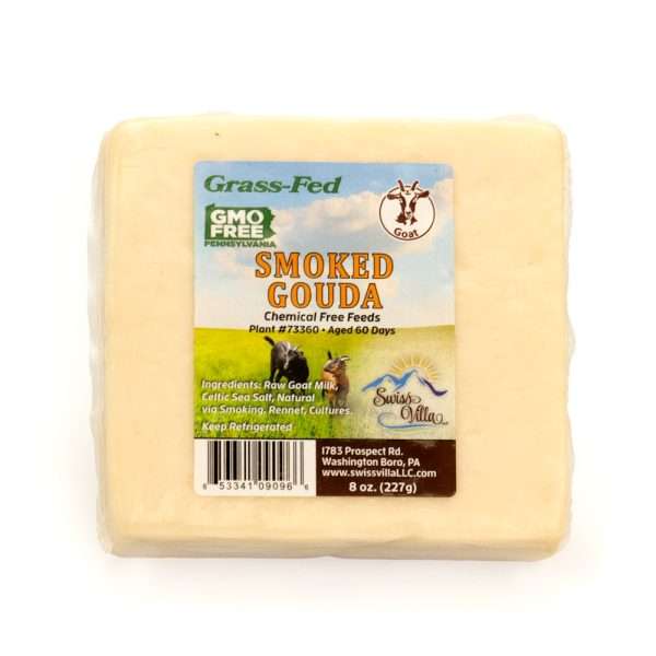 Raw Smoked Gouda Goat Cheese | From Grass Fed Milk | 8 oz