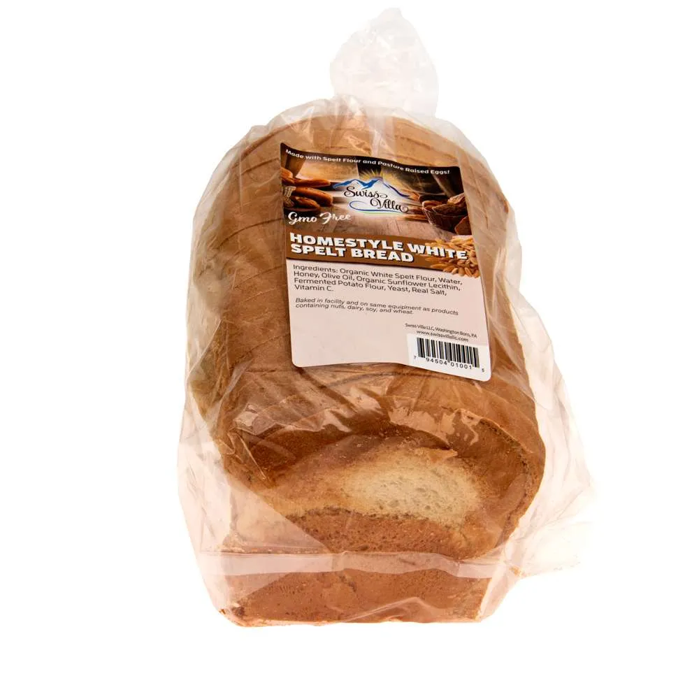 Home Style White Spelt Bread From 100% Spelt Flour