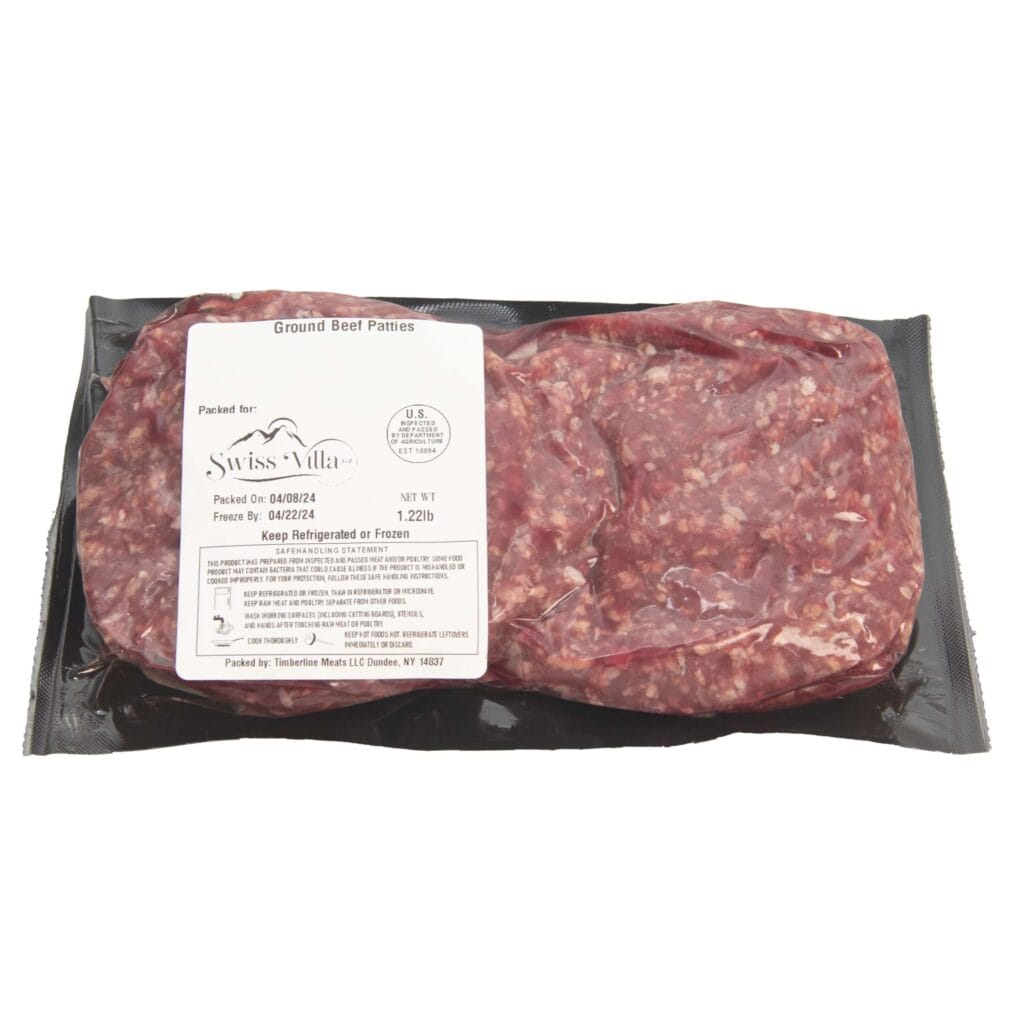 100% Grass-Fed & Finished Ground Beef Patties | Organically Farmed | 1 lb
