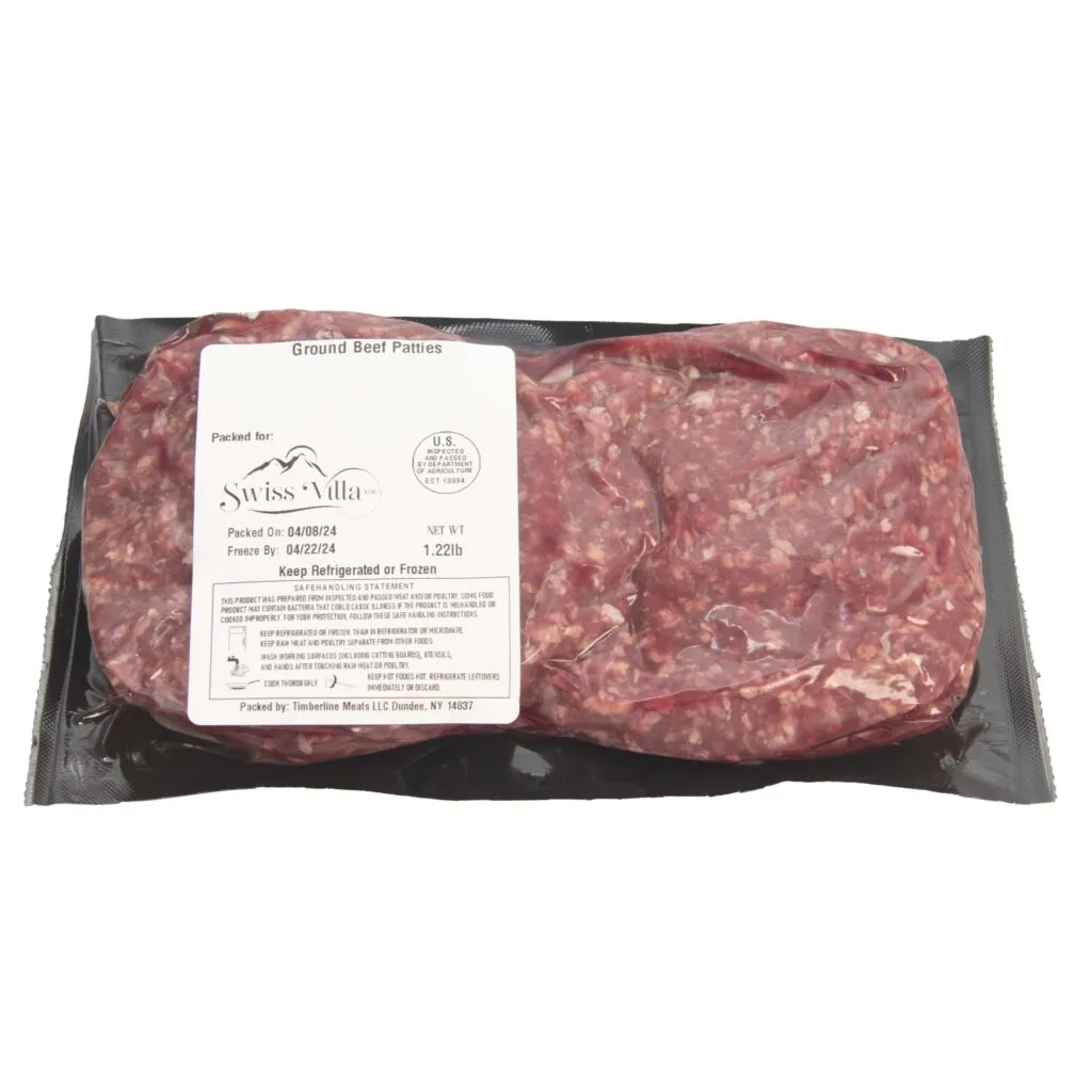 100% Grass-Fed & Finished Ground Beef Patties | Organically Farmed | 1 lb