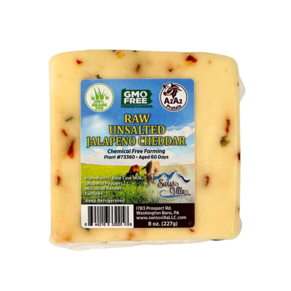 8 oz Raw Unsalted Jalapeno Cheddar 