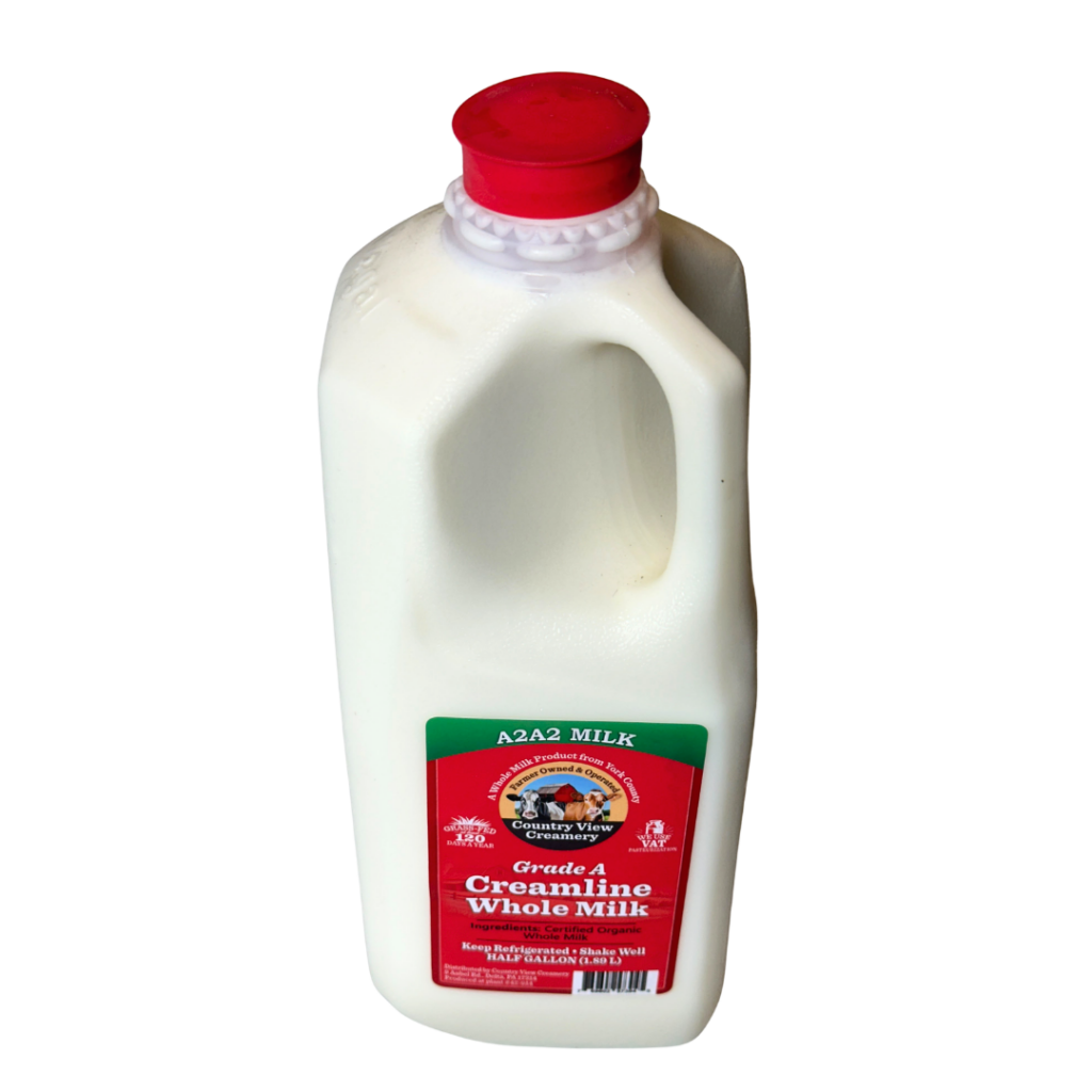 Grass Fed Pasteurized Creamline Whole Milk 100% A2/A2 | Country View Creamery